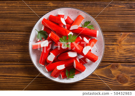 Crab sticks from fish protein Crab sticks from fish protein 58432983