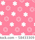 Flowers pattern on background use for wallpaper or background 58433309