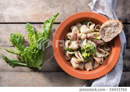 Tipical dish of Apulia region pasta Orecchiette Tipical dish of Apulia region pasta Orecchiette 58433768