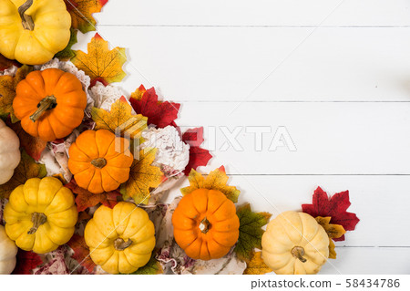 Top view of Halloween day or Thanksgiving day, 58434786