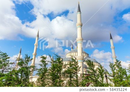 Camlica Mosque in the trees, Istanbul, Turkey 58435224