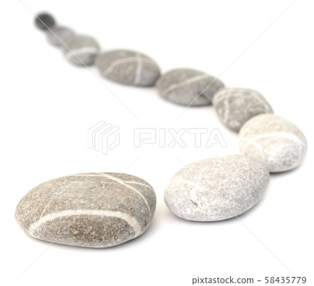 row of pebbles row of pebbles 58435779
