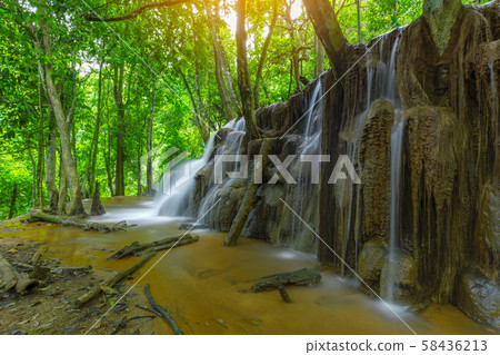Pa Wai Waterfall,Beautiful waterfall in Tropical Rain forest,Tak Province, Thailand Pa Wai Waterfall,Beautiful waterfall in Tropical Rain forest,Tak Province, Thailand 58436213