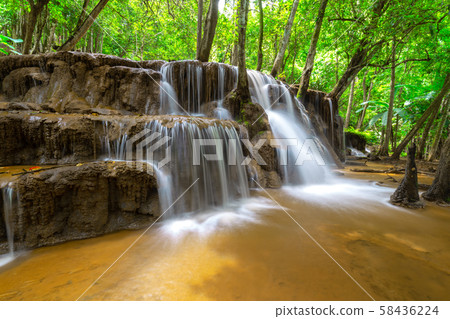Pa Wai Waterfall,Beautiful waterfall in Tropical Rain forest,Tak Province, Thailand 58436224