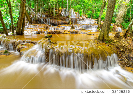 Pa Wai Waterfall,Beautiful waterfall in Tropical Rain forest,Tak Province, Thailand 58436226