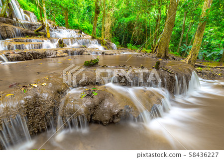 Pa Wai Waterfall,Beautiful waterfall in Tropical Rain forest,Tak Province, Thailand Pa Wai Waterfall,Beautiful waterfall in Tropical Rain forest,Tak Province, Thailand 58436227