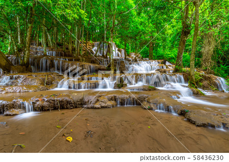 Pa Wai Waterfall,Beautiful waterfall in Tropical Rain forest,Tak Province, Thailand 58436230