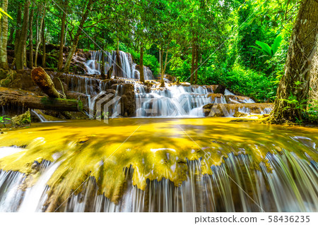 Pa Wai Waterfall,Beautiful waterfall in Tropical Rain forest,Tak Province, Thailand 58436235