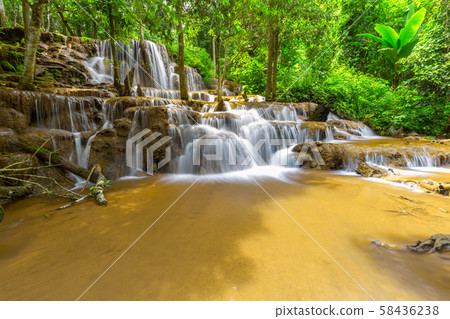 Pa Wai Waterfall,Beautiful waterfall in Tropical Rain forest,Tak Province, Thailand 58436238