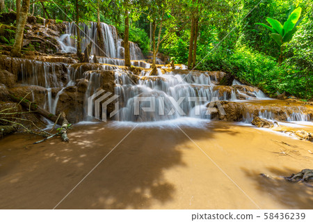 Pa Wai Waterfall,Beautiful waterfall in Tropical Rain forest,Tak Province, Thailand Pa Wai Waterfall,Beautiful waterfall in Tropical Rain forest,Tak Province, Thailand 58436239