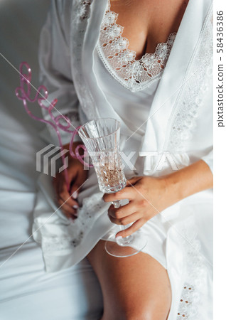 Girls celebrate a bachelorette party of bride 58436386
