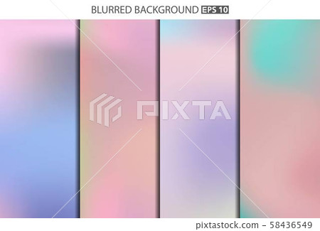 Abstract Creative concept vector multicolored blurred background set. For Web and Mobile 58436549