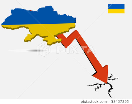 Ukraine economic crisis concept Vector Ukraine economic crisis concept Vector 58437295