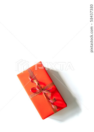 Creative Christmas composition of gift box with Creative Christmas composition of gift box with 58437380