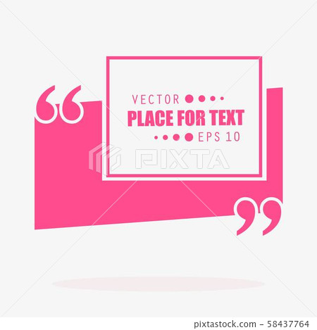 Abstract concept vector empty speech square quote text bubble. For web and mobile app isolated on Abstract concept vector empty speech square quote text bubble. For web and mobile app isolated on 58437764