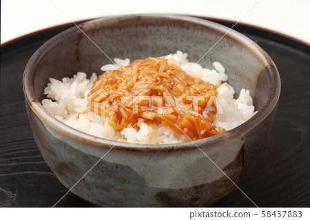 Rice with licked rice cake 58437883