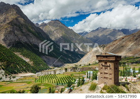 Gondla castle in Lahaul valley, Hiachal Pradesh, India 58437990