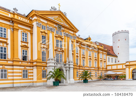 Melk Abbey entrance gate, Melk in Lower Austria, Austria Melk Abbey entrance gate, Melk in Lower Austria, Austria 58438470