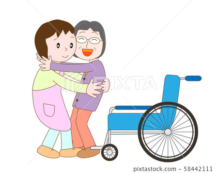 Caregiver work at a nursing home - Stock Illustration [58442111] - PIXTA