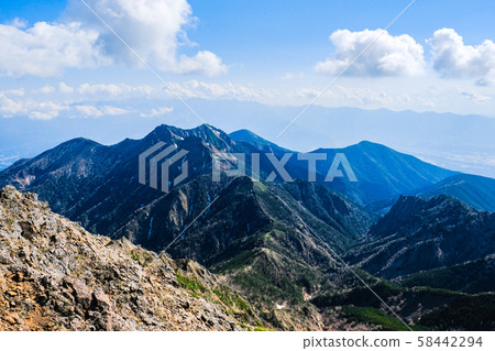 Yatsugatake mountain climbing in spring: View from Mt. Yatsugatake mountain climbing in spring: View from Mt. 58442294