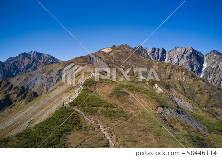Karamatsudake山步道和不歸之劍，Goryu山的景色 58446114