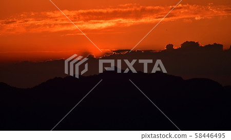 Fantastic sunset scene seen at Mt. 58446495