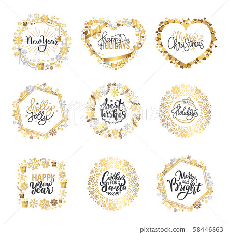Holly Jolly Quote Merry Christmas New Year Holiday 58446863