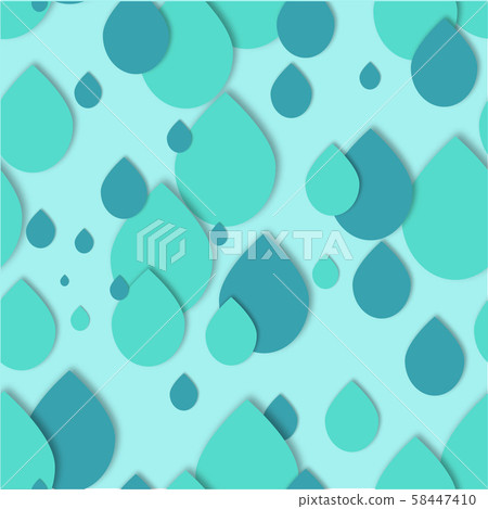 Seamless 3d pattern. Paper water drops... - Stock Illustration ...