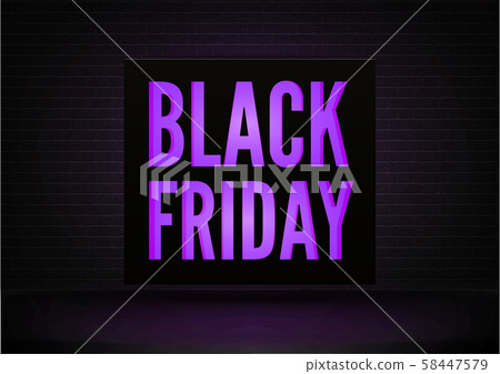 Black Friday discounts realistic vector banner template 58447579
