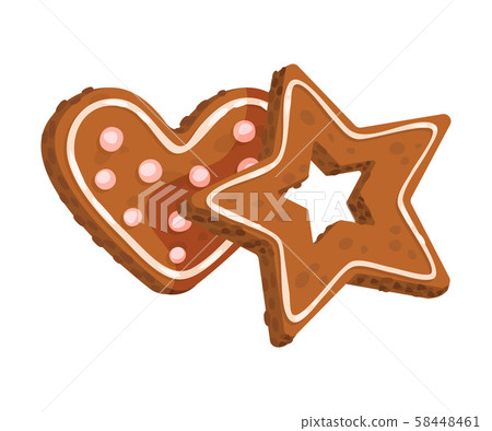 Christmas Spice Nut Illustration Isolated On White Background Christmas Spice Nut Illustration Isolated On White Background 58448461