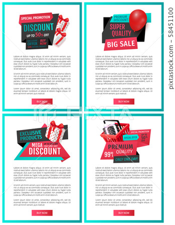 Mega Discount, Exclusive Product Sale Banners Set 58451100