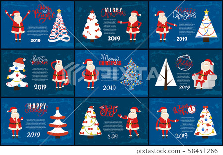 Merry Christmas and Happy New Year Greeting Cards Merry Christmas and Happy New Year Greeting Cards 58451266