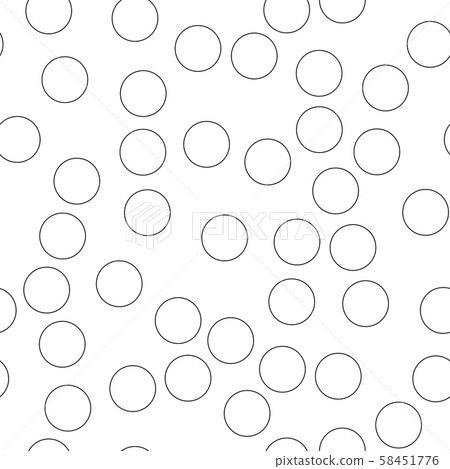Seamless abstract pattern of black outline circles. Simple flat bubbles background. Vector wallpaper Seamless abstract pattern of black outline circles. Simple flat bubbles background. Vector wallpaper 58451776