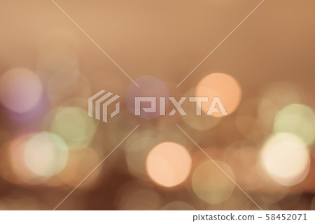 Blur background of colorful bokeh night lights of city aerial view of Bangkok in gold candle light color in nostalgic mood . 58452071