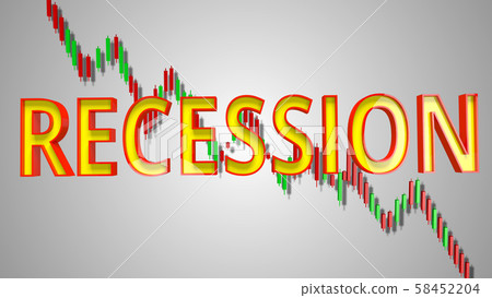 Recession Stock Market Economy Concept 3D Illustration Recession Stock Market Economy Concept 3D Illustration 58452204