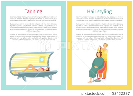 Tanning and Hair Styling Procedure of Woman in Spa 58452287