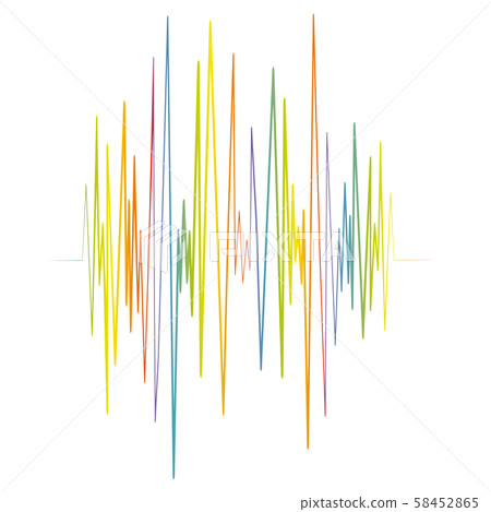 Music wave player logo. Colorful equalizer element 58452865