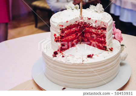 Close-up tasty big appetizing fresh piece of Close-up tasty big appetizing fresh piece of 58453931