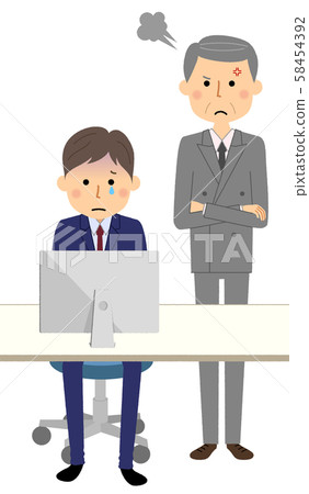 Business scene Boss and subordinate 58454392