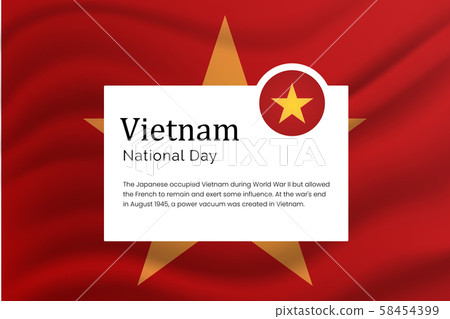 Vietnam National Day red flag with a star for web and printing. 58454399