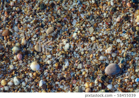 sea pebbles colored granite on the beach sea pebbles colored granite on the beach 58455039