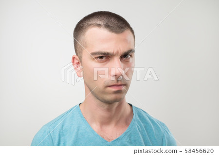 Doubtful italian man looking with disbelief expression . 58456620