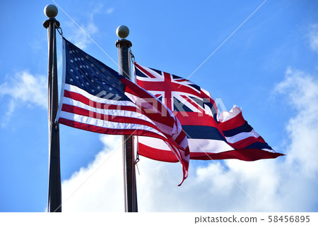 はたじるし American Flag and Hawaii State Flag - Stock Photo [58456895] - PIXTA