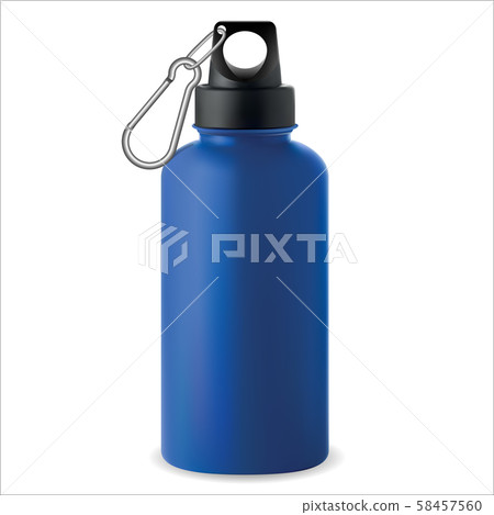 Water bottle. Steel metal thermo flask. Sport. 3d 58457560