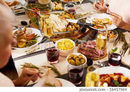 Holiday family dinner 58457984