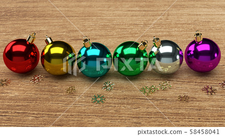 The Christmas ball 3d rendering for holiday content. 58458041
