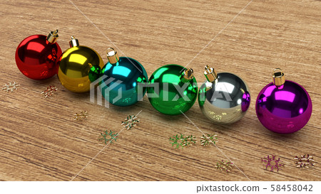 The Christmas ball 3d rendering for holiday content. The Christmas ball 3d rendering for holiday content. 58458042