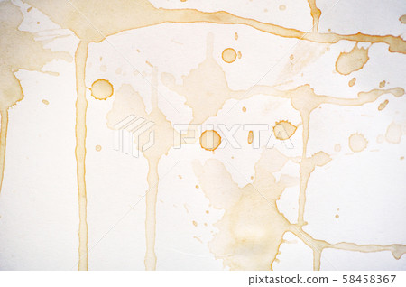 Coffee or tea stains and traces - modern isolated on white background. Splashes of cups, mugs and Coffee or tea stains and traces - modern isolated on white background. Splashes of cups, mugs and 58458367