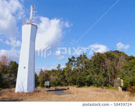 Daimedoshima (Tsubasa) "Dame Hima Lighthouse in the" Important Traditional Building Group Conservation Area " 58459724