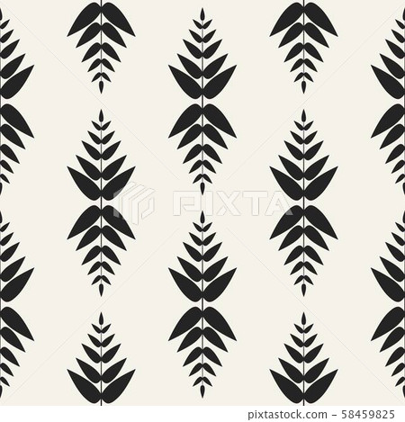 Abstract concept vector monochrome geometric pattern. Black and white minimal background. Creative 58459825